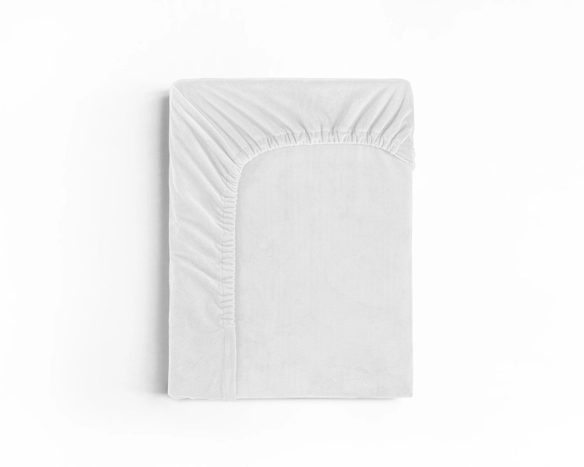 Velvet Fitted Sheet White