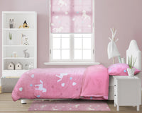 Glow in the dark Pink Unicorn Duvet Cover