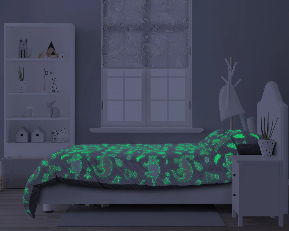 Glow in the dark Dinosaur Duvet Cover