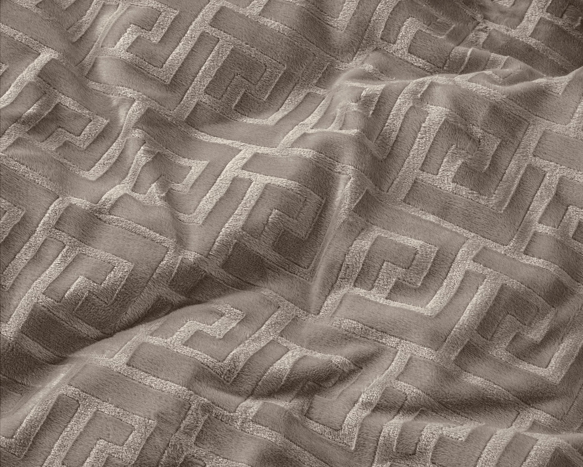 Velvet monogram - Taupe