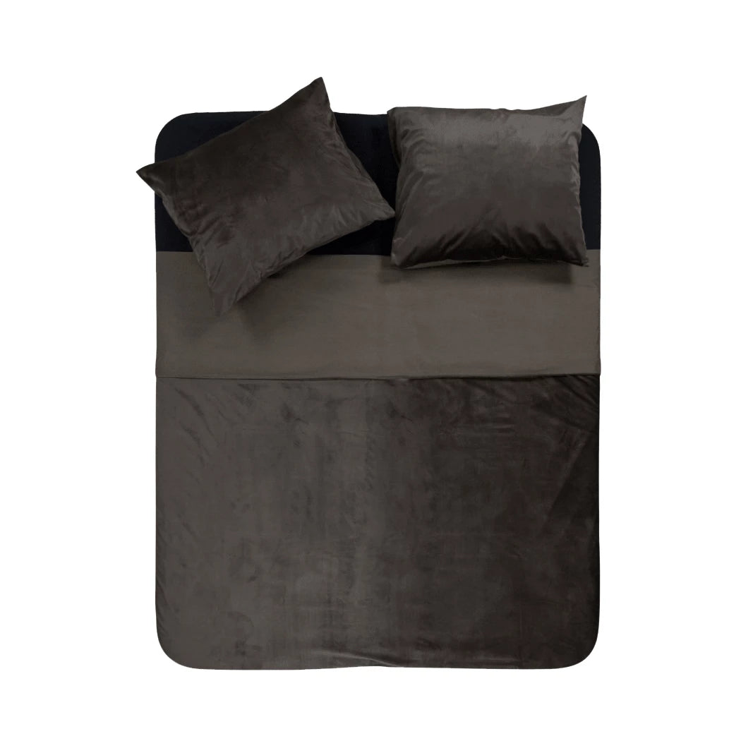 Sammets påslakan Taupe