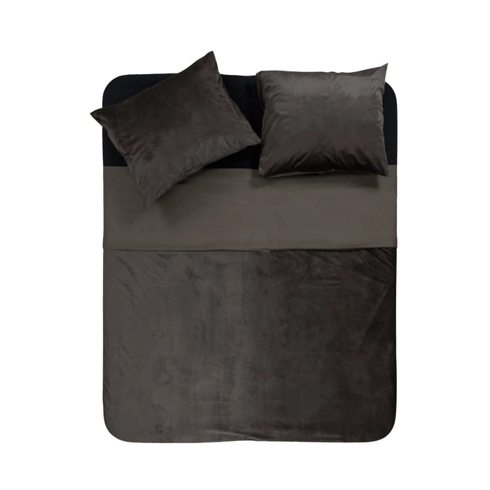 Velvet Duvet Cover Taupe