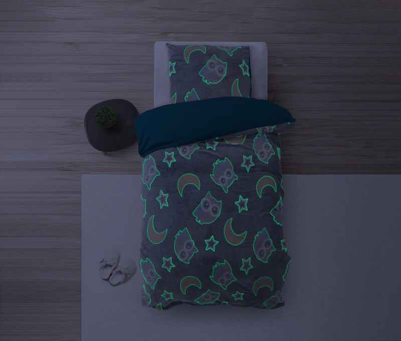 Glow in the dark Night Owl Duvet Cover