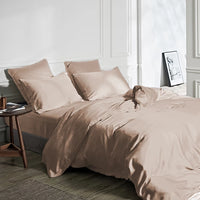 Lyx 100% bambu påslakan - Taupe