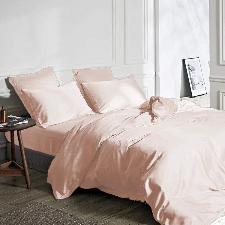 Lyx 100% bambu påslakan - Blush Pink