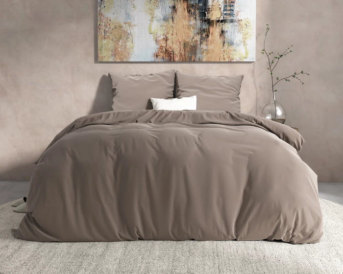 Flanell påslakan – Mendez Taupe 