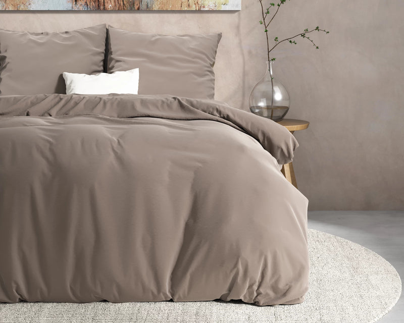 Flanell påslakan – Mendez Taupe 