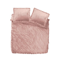 Velvet Ruffles Dekbedovertrek - Oud Roze