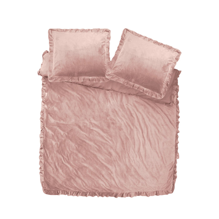 Velvet Ruffles Påslakan - Old Pink
