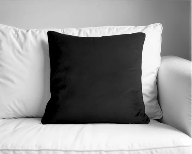 Velvet Cushion Black