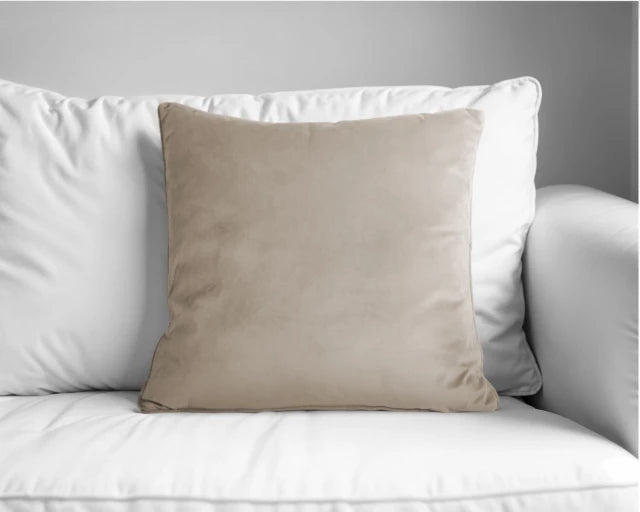Velvet Cushion Taupe