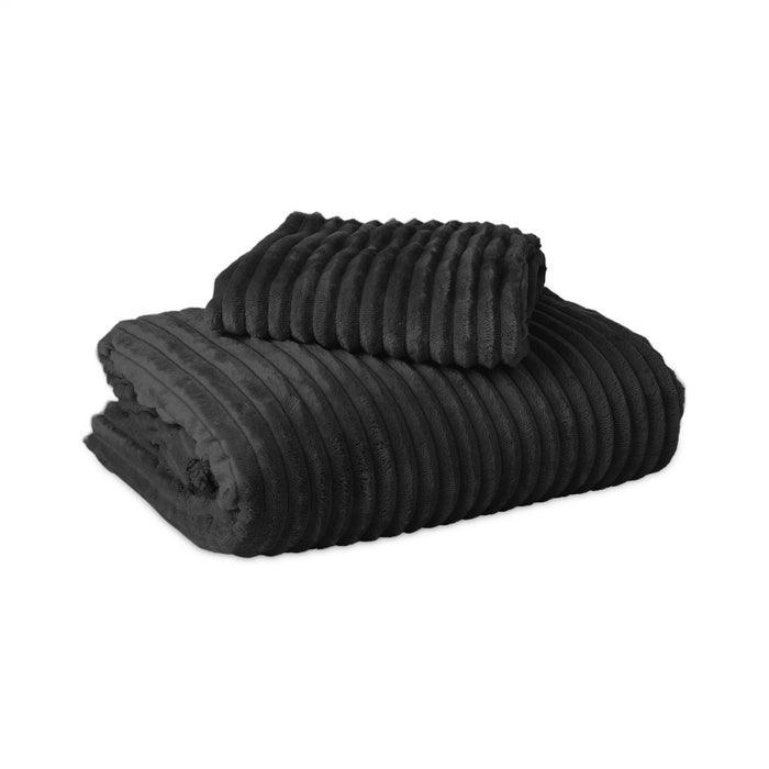 Rib Teddy - Svart