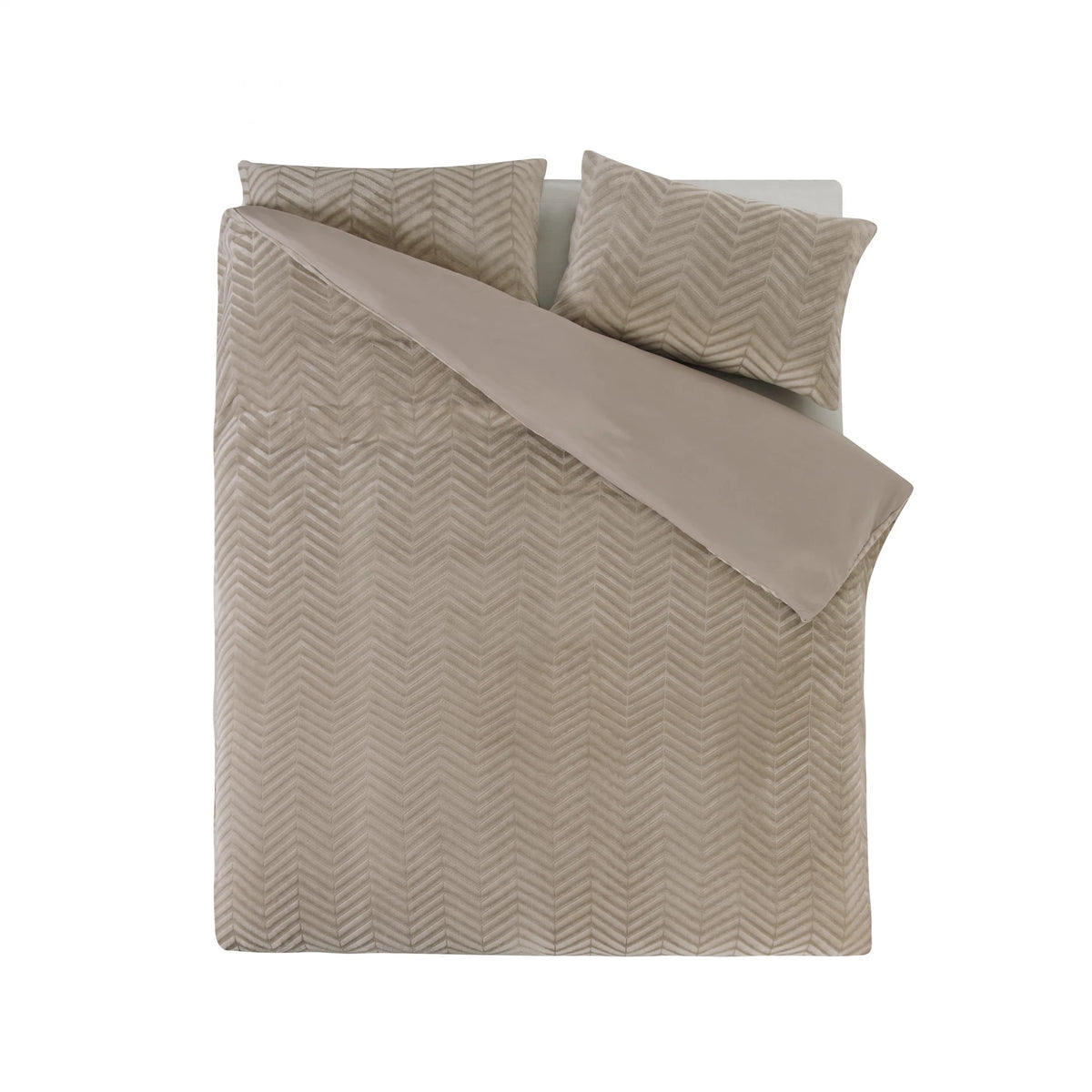 Chevron Teddy - Taupe