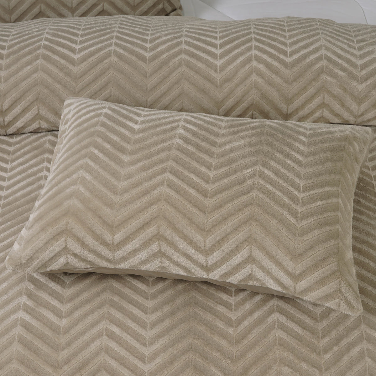 Chevron Teddy - Taupe