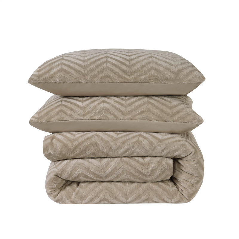 Chevron Teddy - Taupe