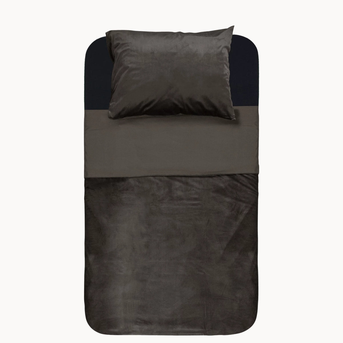 Sammets påslakan Taupe