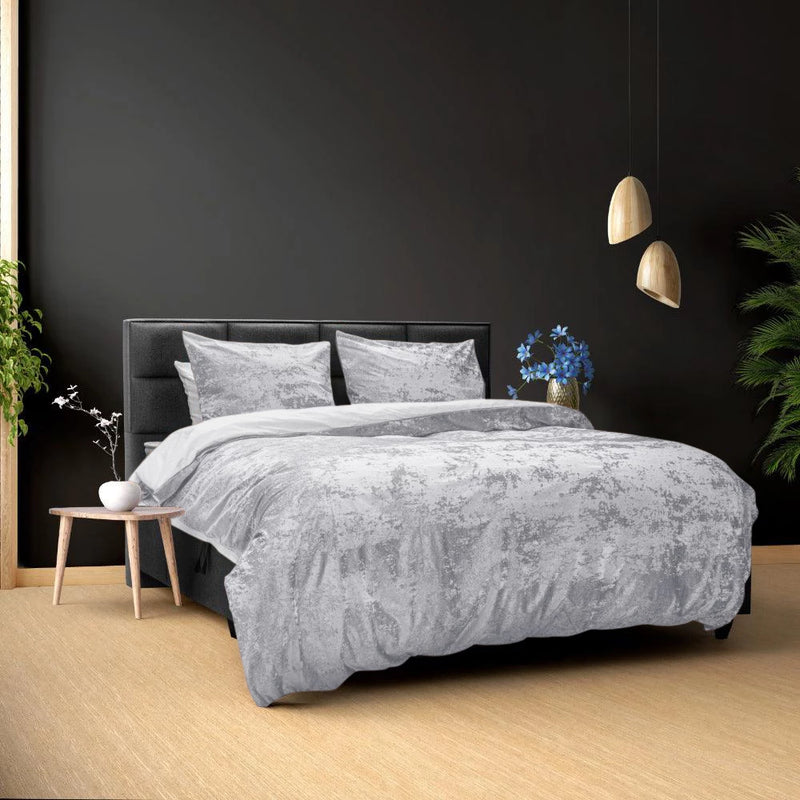 Velvet Duvet Cover - Grey