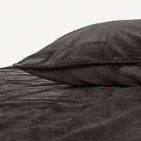 Sammets påslakan Taupe