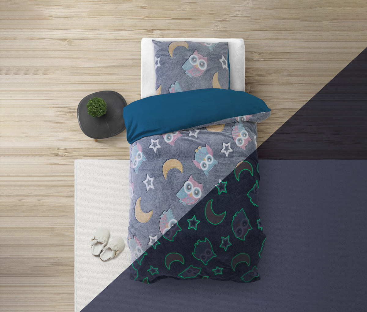 Glow in the dark Night Owl Duvet Cover